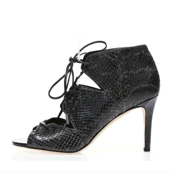 VIA SPIGA Womens Vibe2 Snake Print 231438 Leather Lace Up Booties Shoe‎ Size 9.5 - Picture 10 of 13